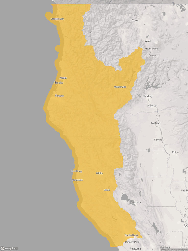 View of map with yellow overlay for Assembly District 2 boundaries.