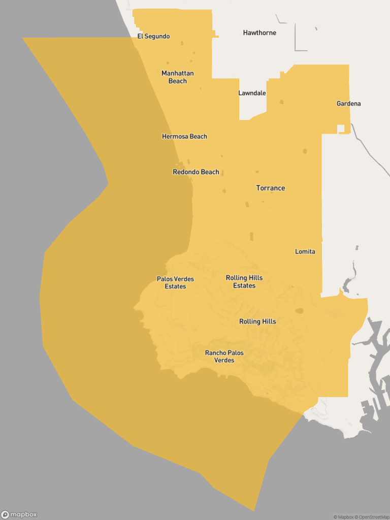 View of map with yellow overlay for Assembly District 66 boundaries.